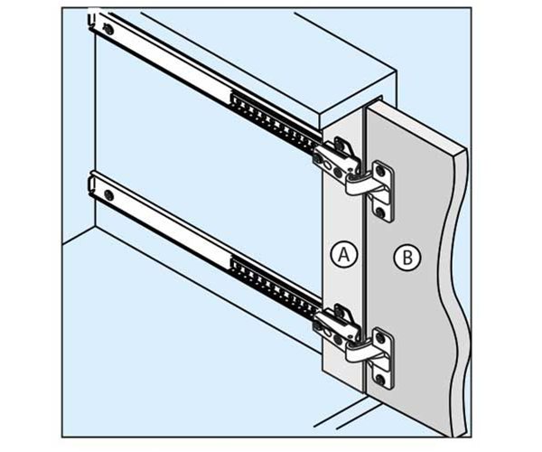 Accuride 1312 Pocket Door Drawing
