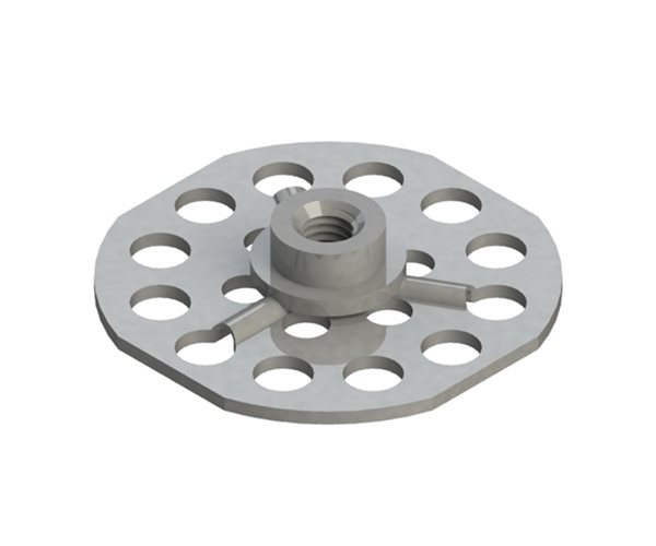 B0N122A Female Bonding Fasteners - 38mm Round Open Base