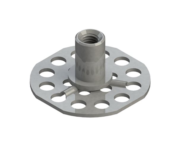 B0N129 Female Bonding Fasteners - 38mm Round Open Base