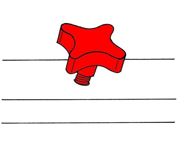 Mini-Griffmuttern - Kunststoff, Sternförmig slide 2