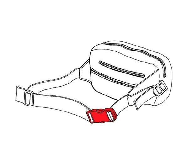 Plastic  Side Release Buckles with Ladderlock slide 2